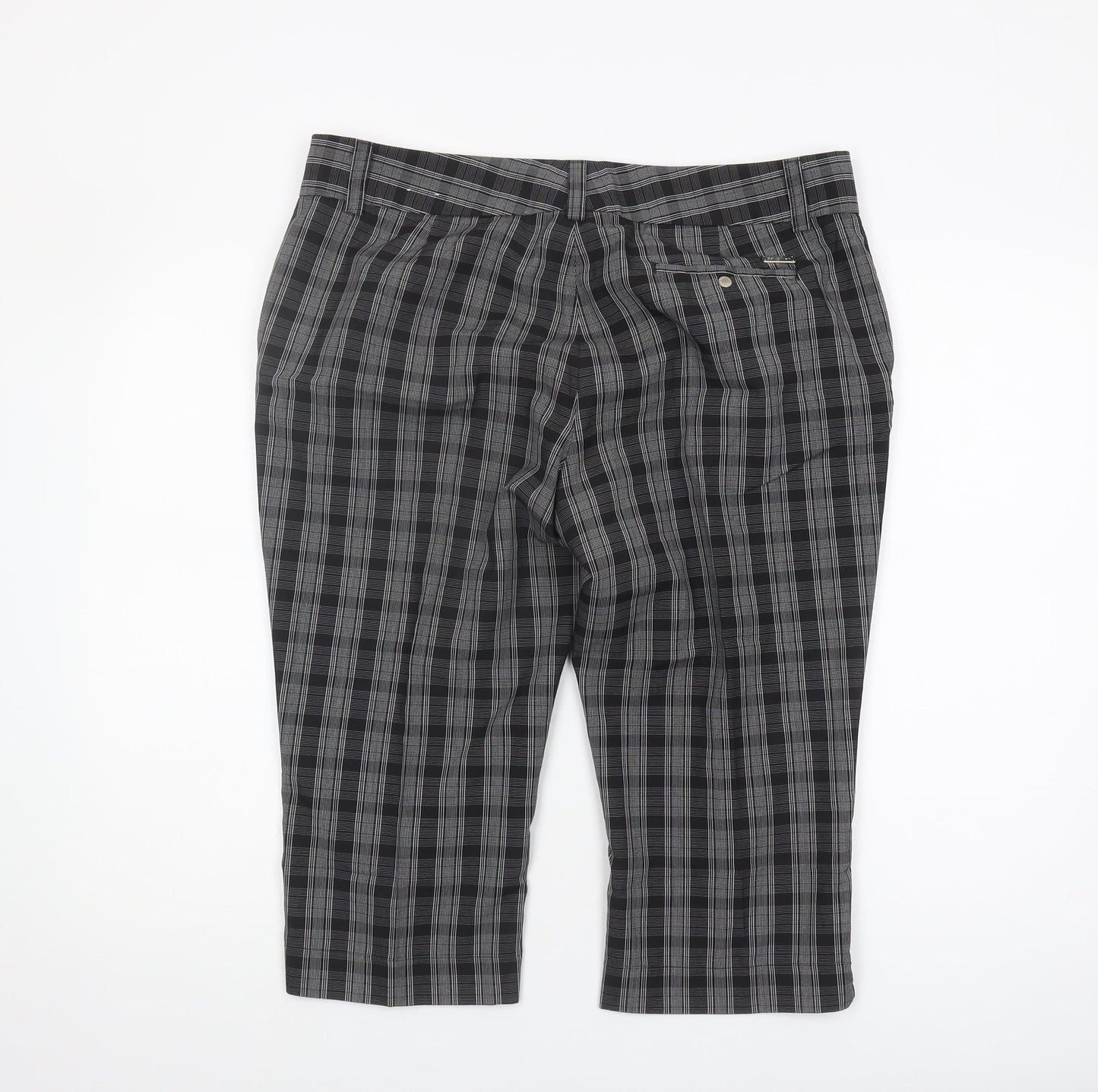 Calvin Klein Women's Black Check Trousers Size 18