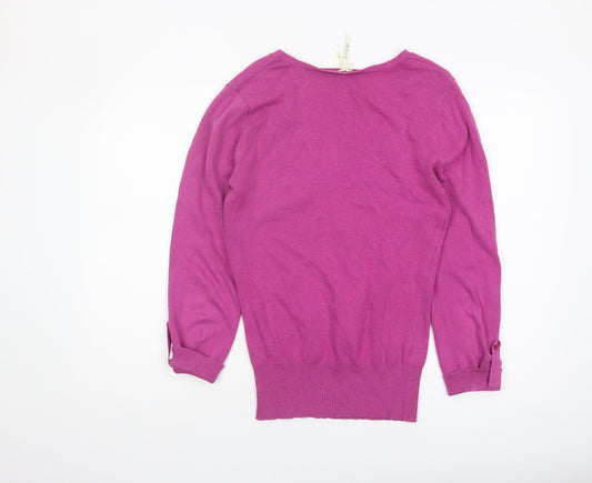 Womens UK Size S Red Herring Pink Pullover Jumper