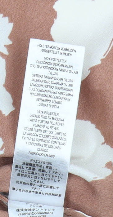 French Connection Women's Brown Animal Print Blouse L