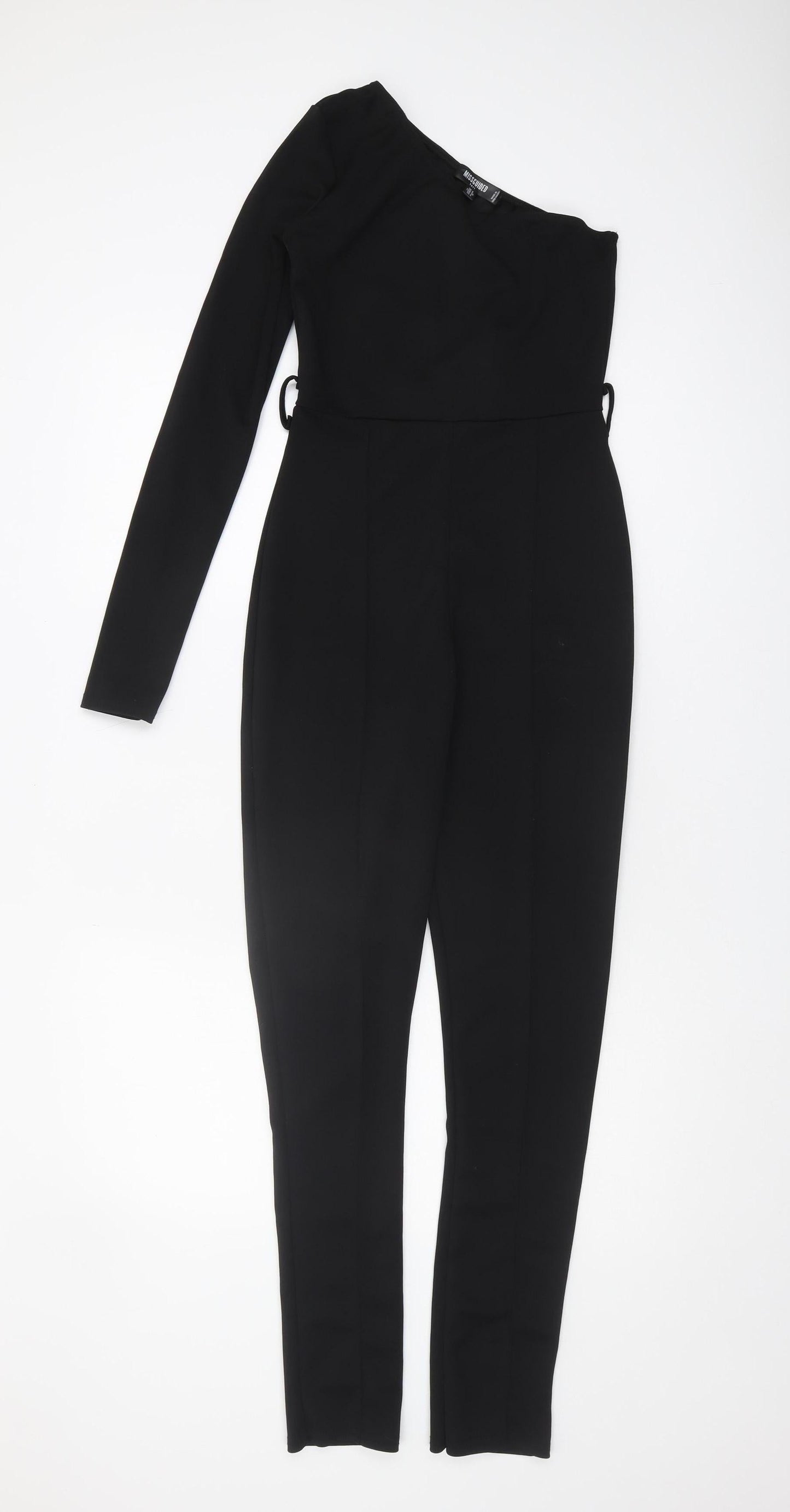 Missguided Women's Black One Shoulder Jumpsuit Size 8