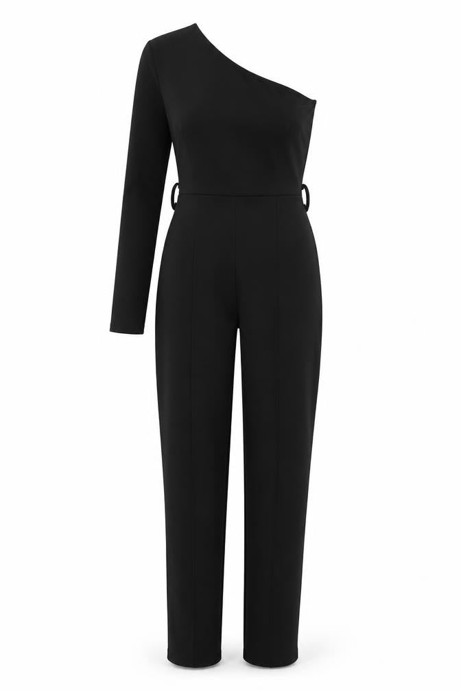 Womens UK Size 8 Missguided One-Piece Black Jumpsuit