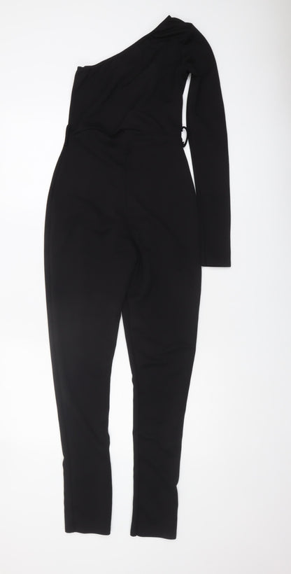 Missguided Women's Black One Shoulder Jumpsuit Size 8