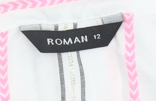 Womens UK Size 12 Roman Multicoloured  Blouse