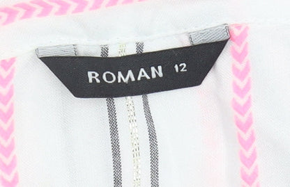 Womens UK Size 12 Roman Multicoloured  Blouse
