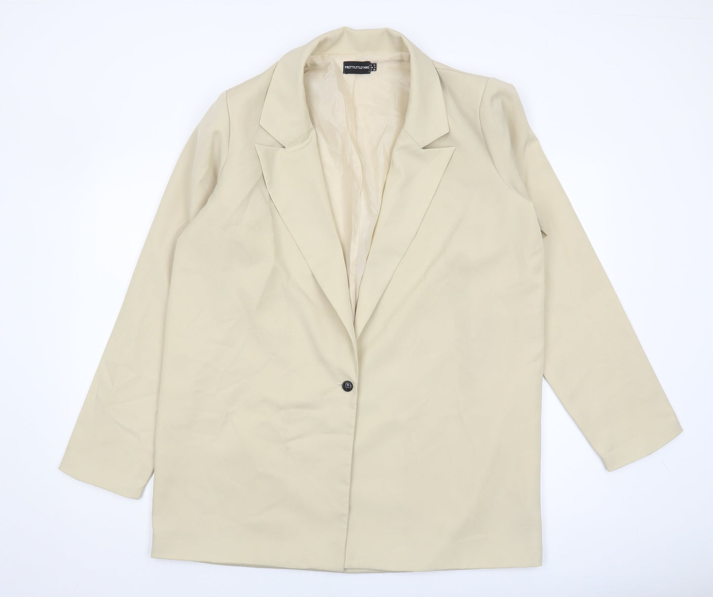 PrettyLittleThing Women Beige Suit Jacket Size 12