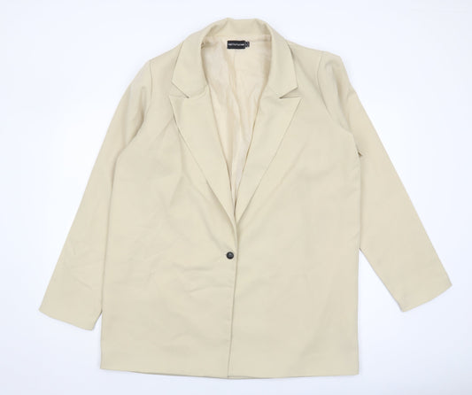 PrettyLittleThing Women Beige Suit Jacket Size 12
