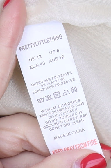 PrettyLittleThing Women Beige Suit Jacket Size 12