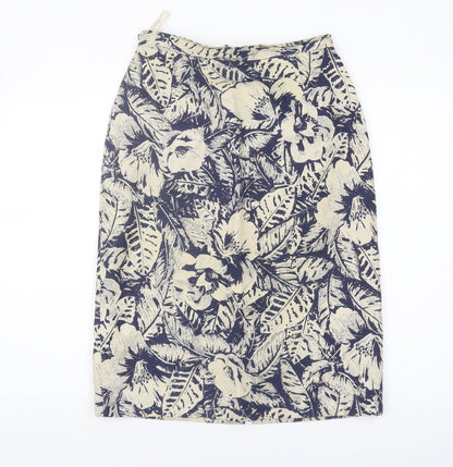 Marks and Spencer Women's Floral Linen Skirt, Size 12
