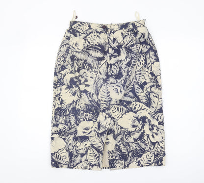 Marks and Spencer Women's Floral Linen Skirt, Size 12