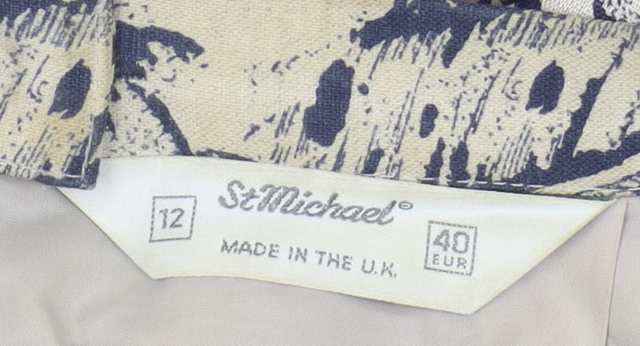 Marks and Spencer Women's Floral Linen Skirt, Size 12