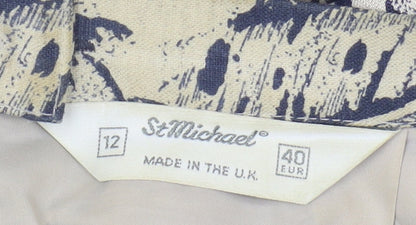 Marks and Spencer Women's Floral Linen Skirt, Size 12