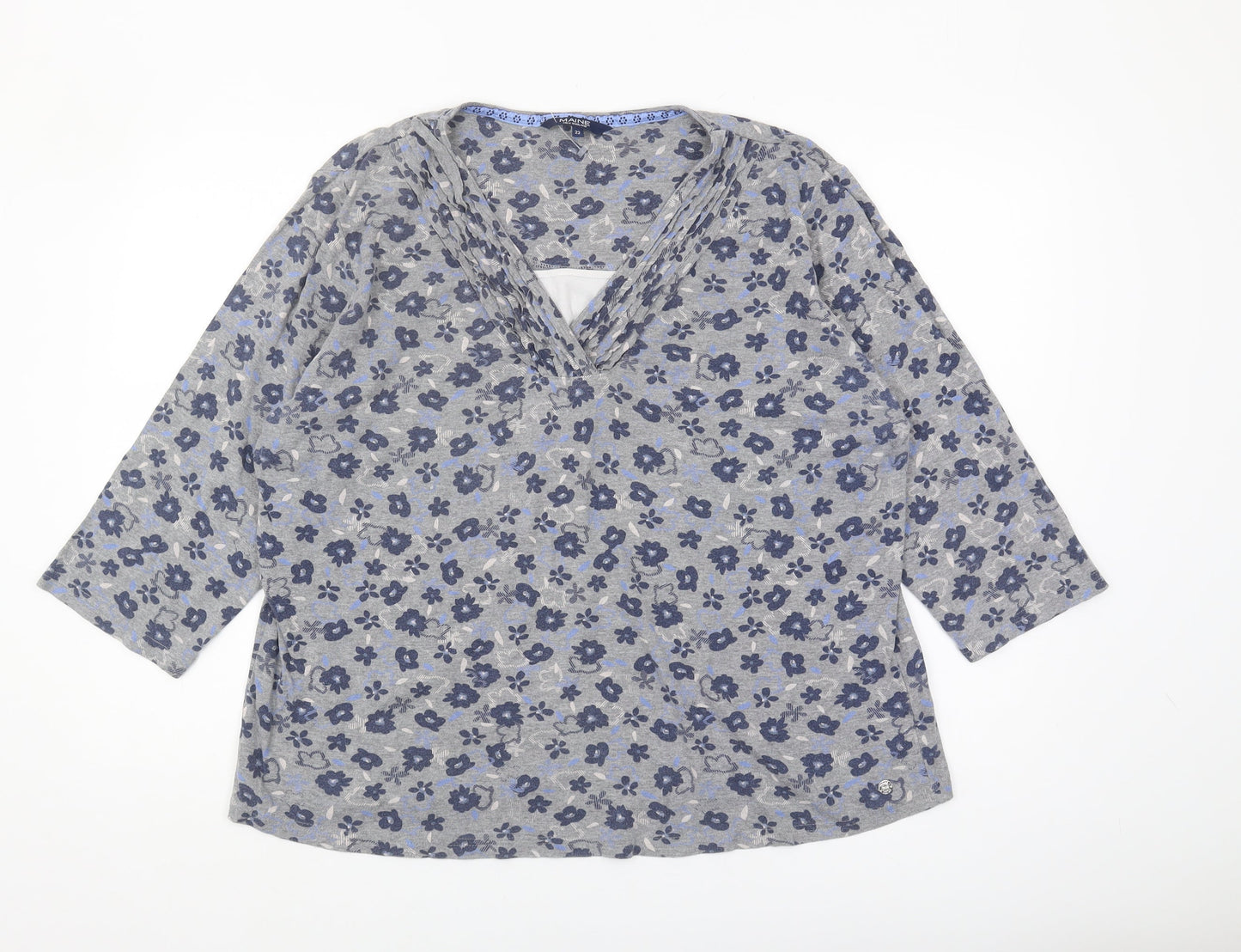 Womens UK Size 22 Maine New England Grey  Blouse