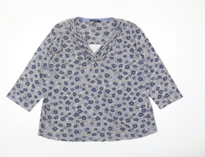 Womens UK Size 22 Maine New England Grey  Blouse