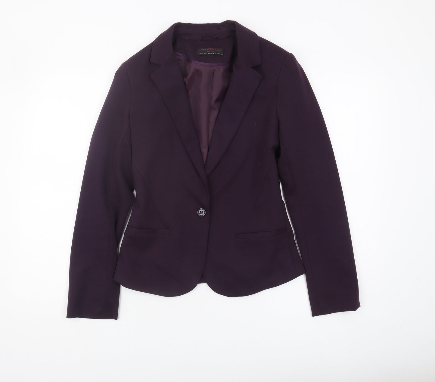 New Look Women's Purple Blazer Jacket Size 8
