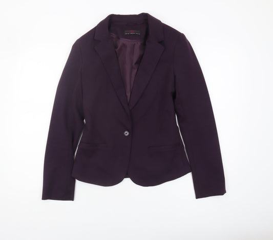 New Look Women's Purple Blazer Jacket Size 8