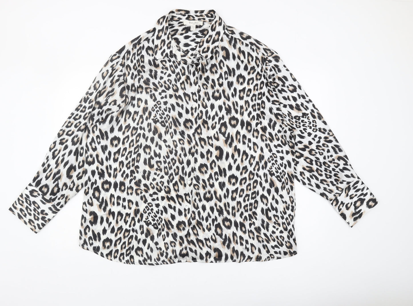 Haver & Blair Women's XL Leopard Print Button-Up Shirt