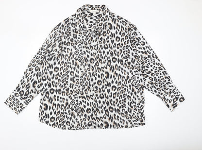 Haver & Blair Women's XL Leopard Print Button-Up Shirt