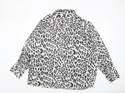 Haver & Blair Women's XL Leopard Print Button-Up Shirt