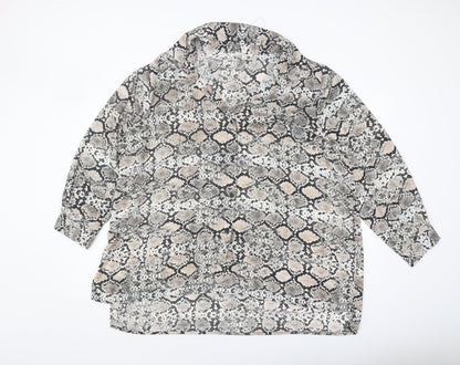 Alex & Lil Women's Multicoloured Animal Print Top XL