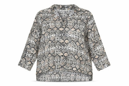 Front view of Alex & Lil Women's Multicoloured Animal Print Top XL