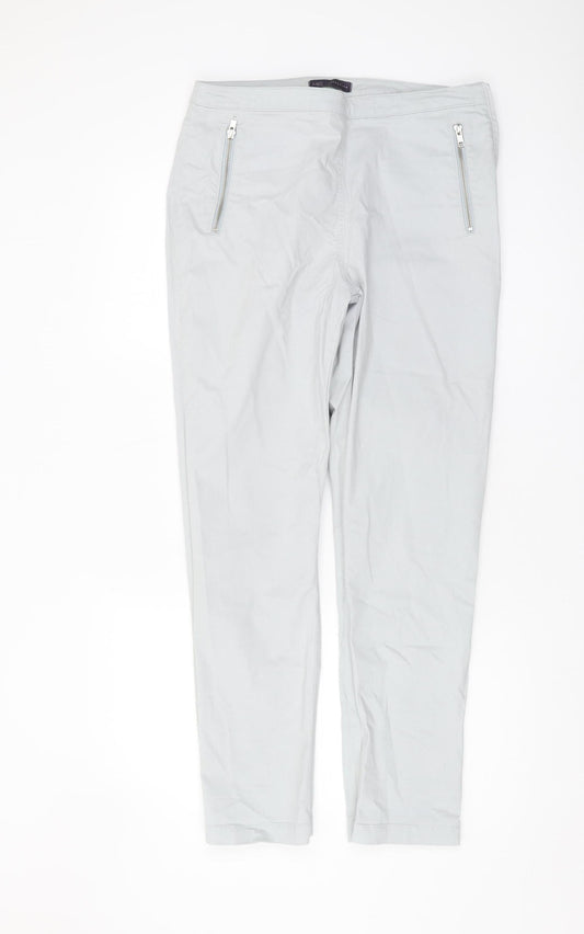 Womens UK Size 12 Marks and Spencer Regular Fit  Grey Trousers