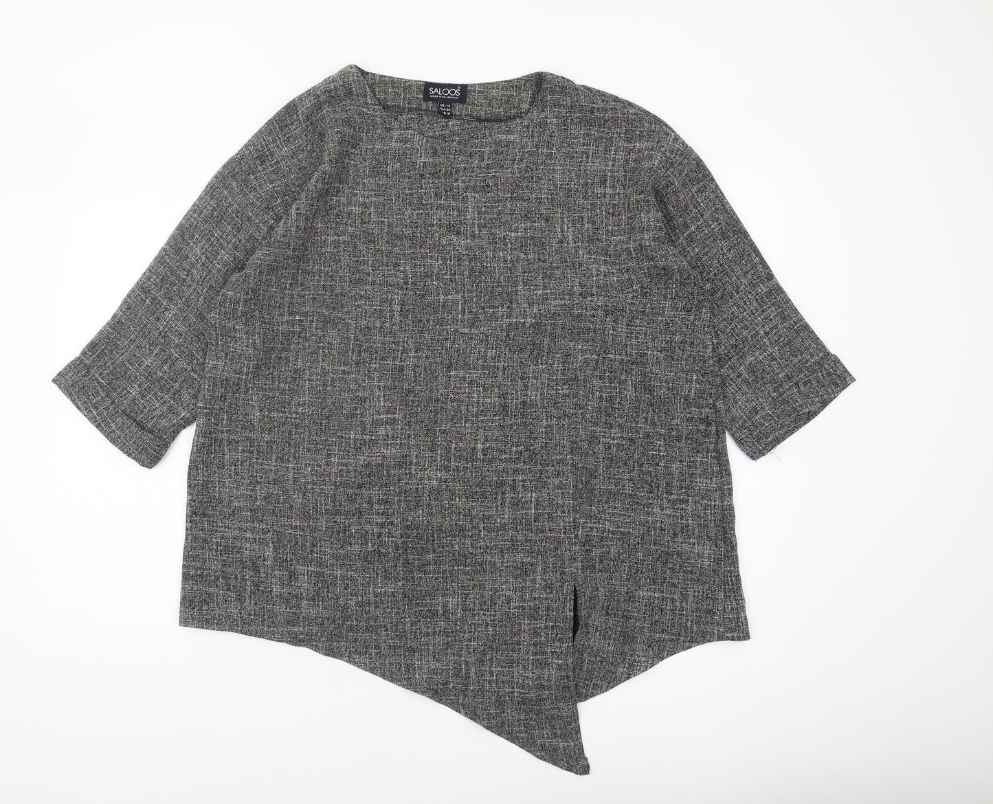 Womens UK Size 14 Saloos Grey Tunic Blouse