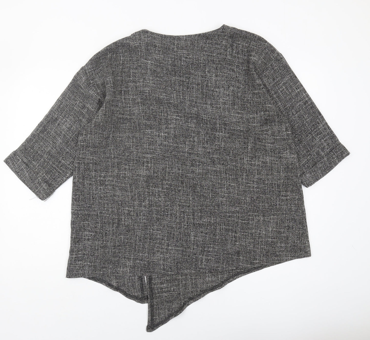Womens UK Size 14 Saloos Grey Tunic Blouse