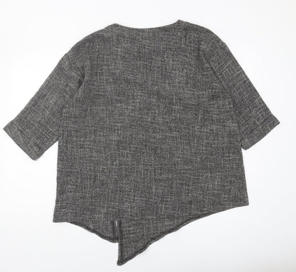 Womens UK Size 14 Saloos Grey Tunic Blouse