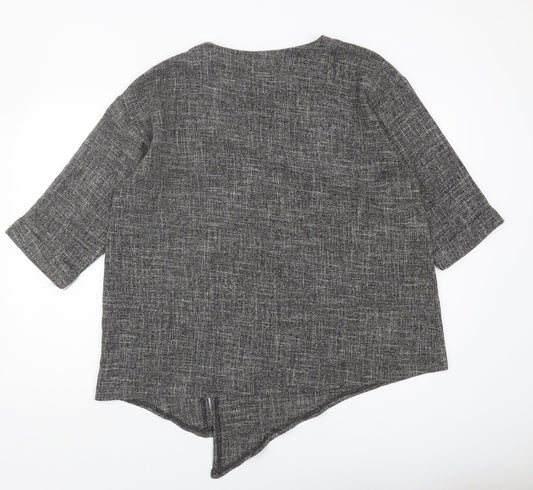 Womens UK Size 14 Saloos Grey Tunic Blouse