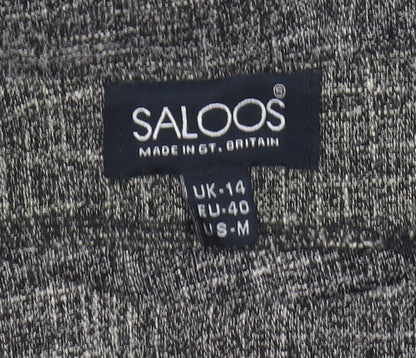 Womens UK Size 14 Saloos Grey Tunic Blouse