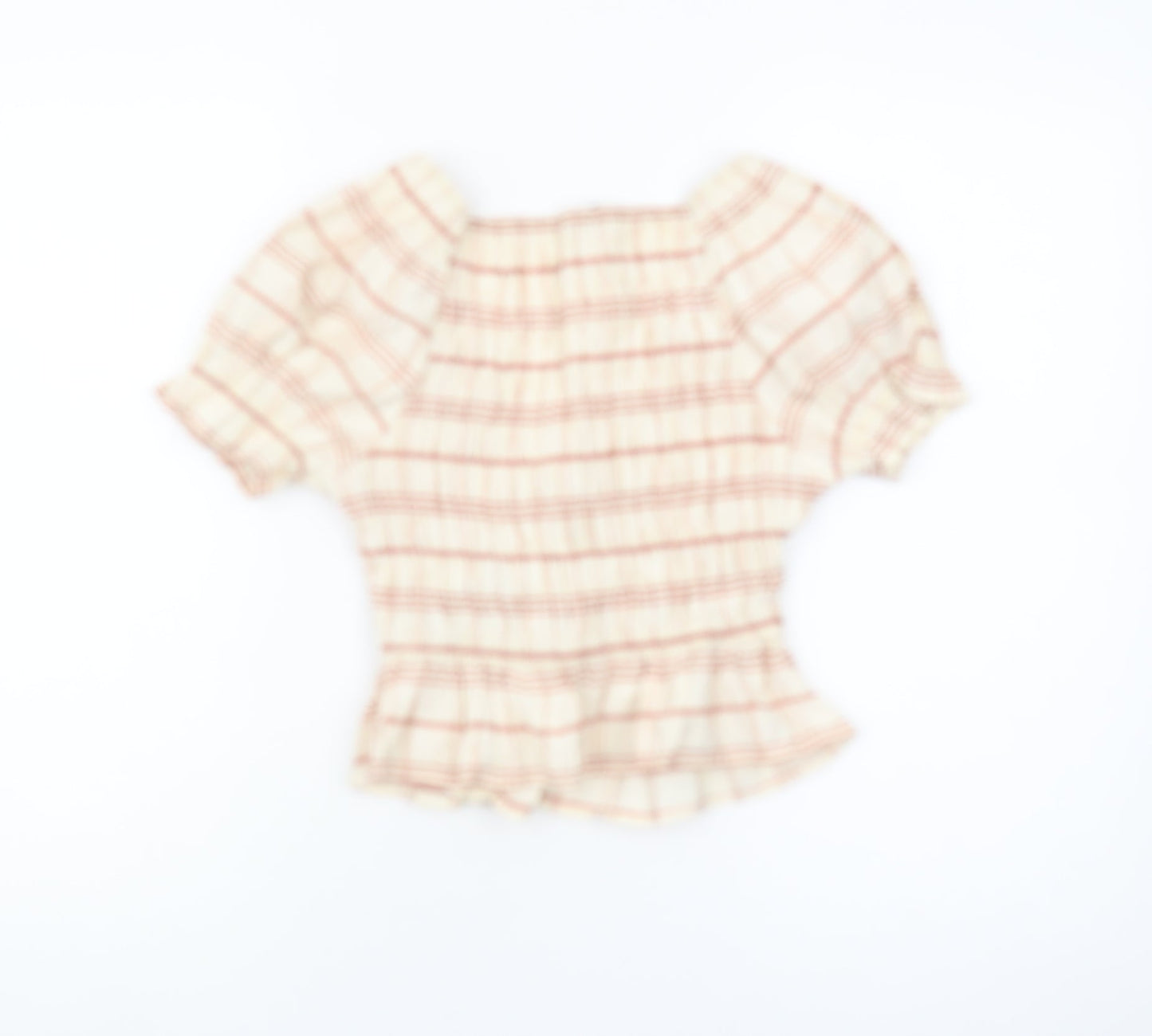 Bershka Women's Checked Cropped Blouse XS