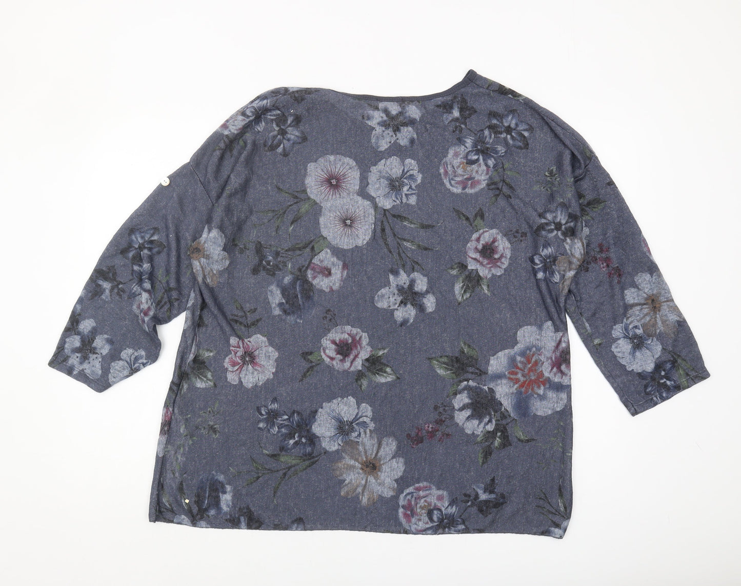 Womens UK Size M Apricot Blue Tunic Blouse
