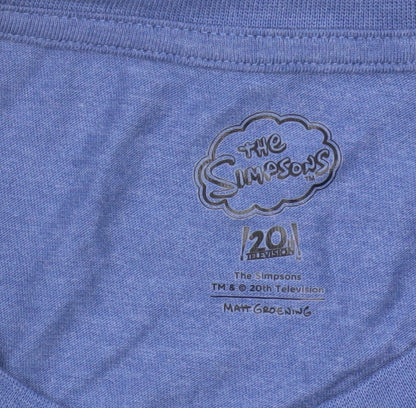 Mens UK Size M The Simpsons Blue  T-Shirt