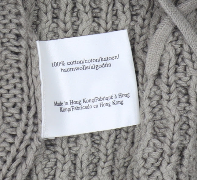 Laura Ashley Women's Beige XL Cable-Knit Cardigan