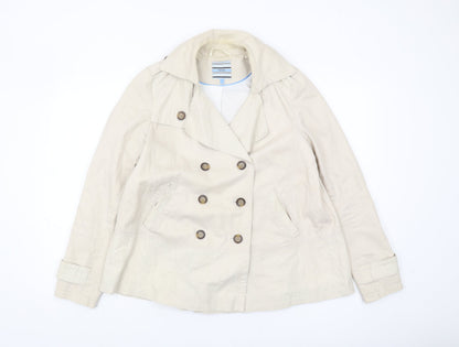 Womens UK Size 12 NEXT Beige Pea Coat