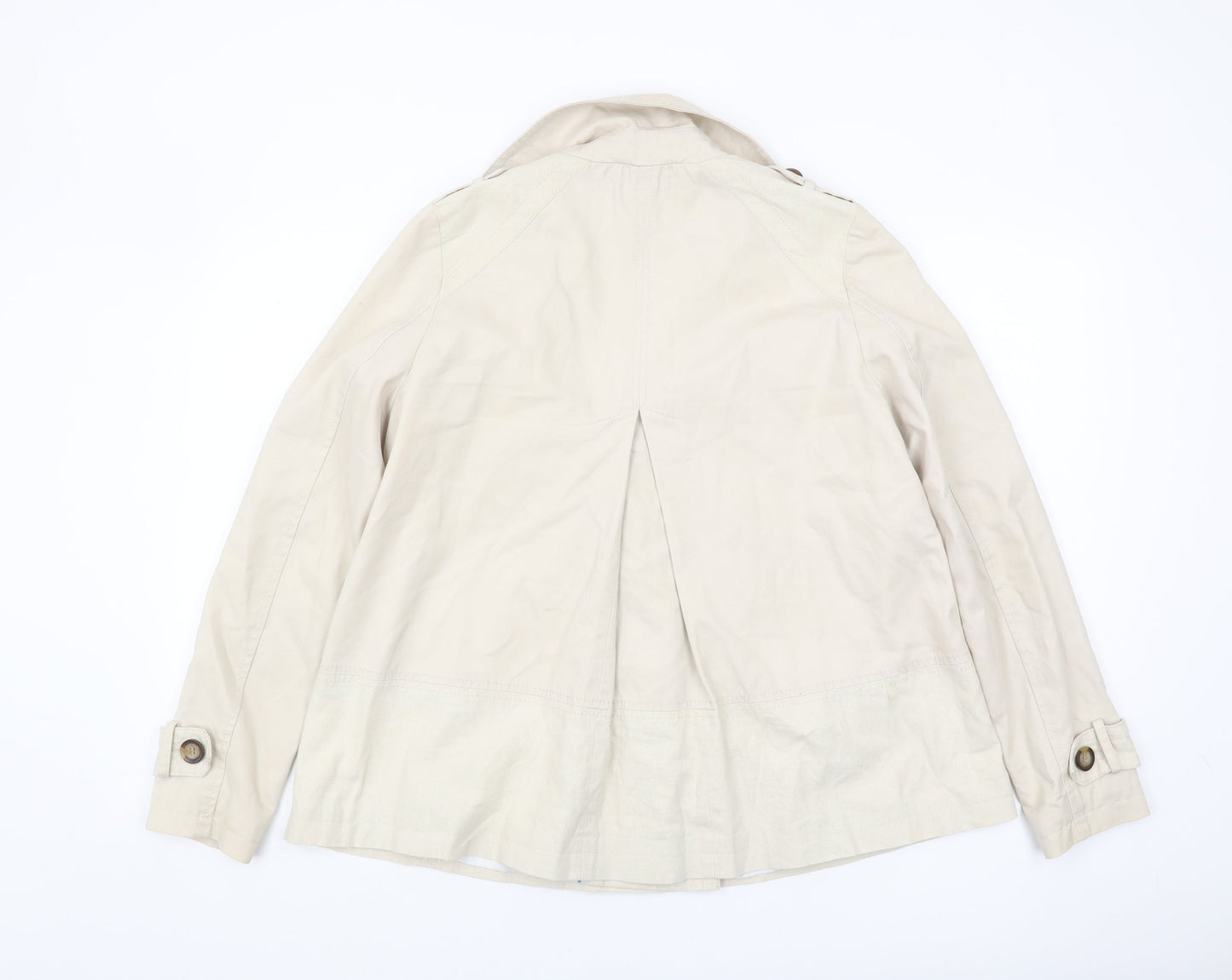 Womens UK Size 12 NEXT Beige Pea Coat