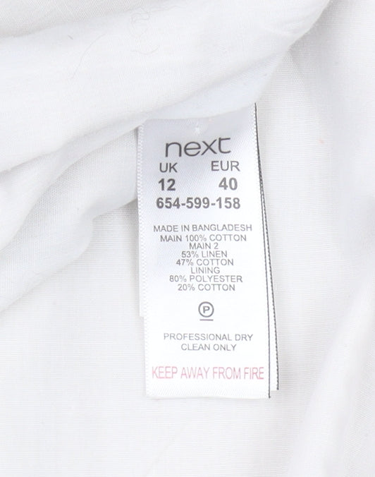 Womens UK Size 12 NEXT Beige Pea Coat