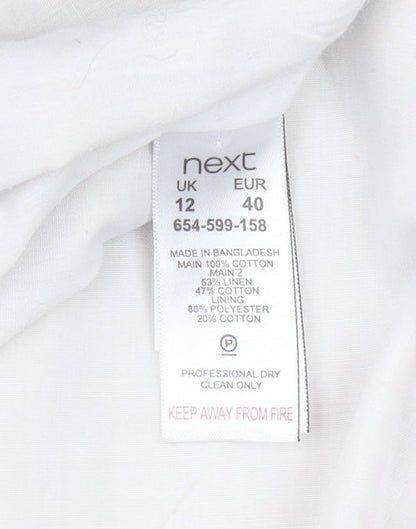 Womens UK Size 12 NEXT Beige Pea Coat