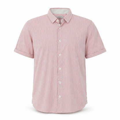 Ted Baker Men's Red Striped Shirt M - Casual Cotton Elegance