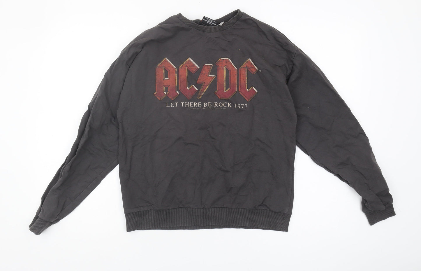 AC/DC Women's Black Pullover Sweatshirt, UK 8