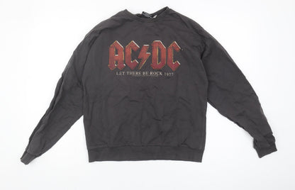 AC/DC Women's Black Pullover Sweatshirt, UK 8