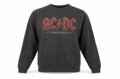 Front view of AC/DC Women's Black Pullover Sweatshirt, UK 8