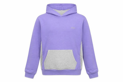 Front view of Lee Cooper boys’ purple & grey pullover hoodie, size 13