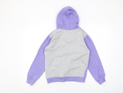 Lee Cooper Boys Purple & Grey Pullover Hoodie Size 13