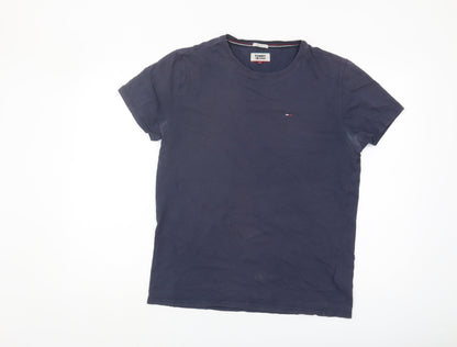 Tommy Jeans Men's Blue Crew Neck T-Shirt M