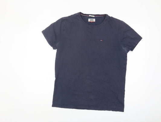 Tommy Jeans Men's Blue Crew Neck T-Shirt M