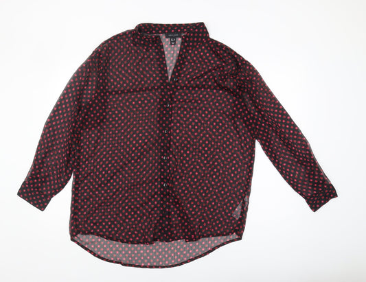 New Look Women's Black Blouse, Size 12, Collared, Casual