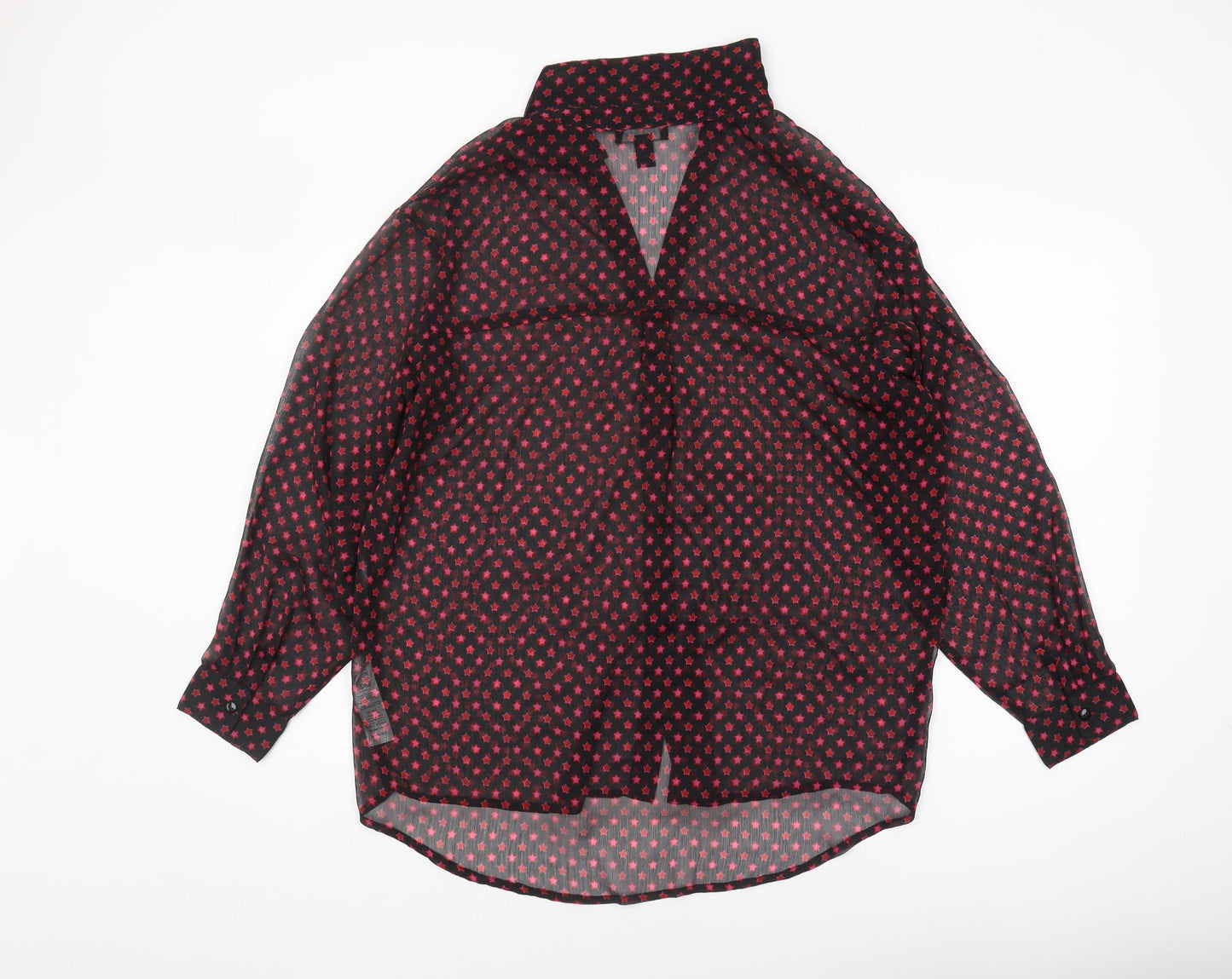 New Look Women's Black Blouse, Size 12, Collared, Casual