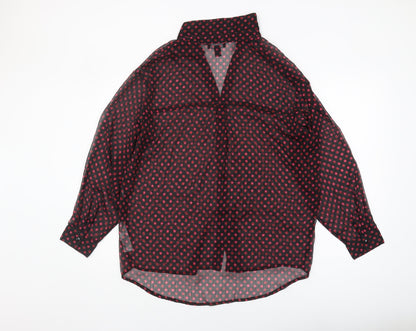 New Look Women's Black Blouse, Size 12, Collared, Casual