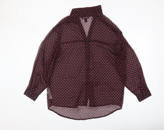 New Look Women's Black Blouse, Size 12, Collared, Casual